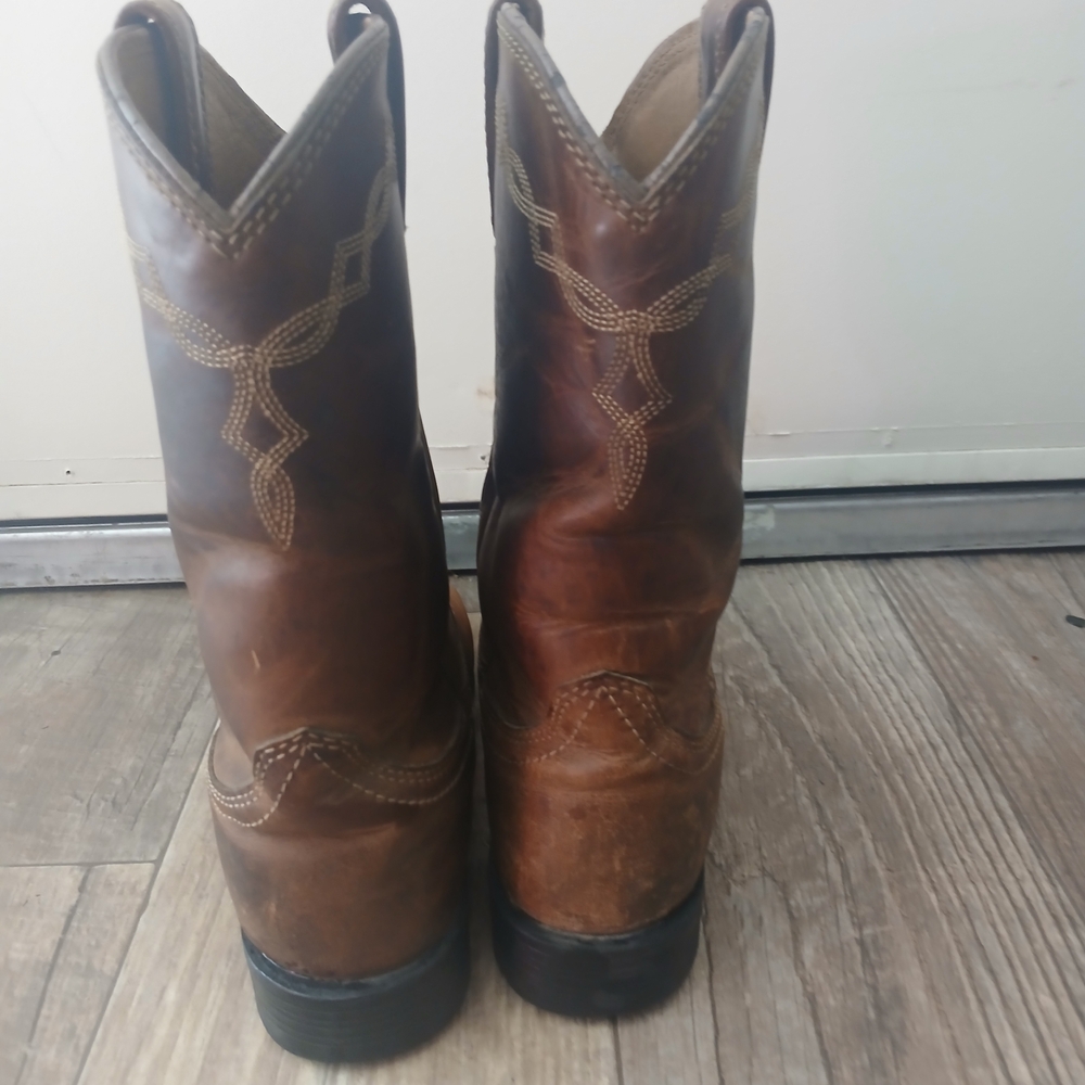 Ariat Heritage Roper Western Boots - Distressed Brown Size 7.5 C - Picture 4 of 11